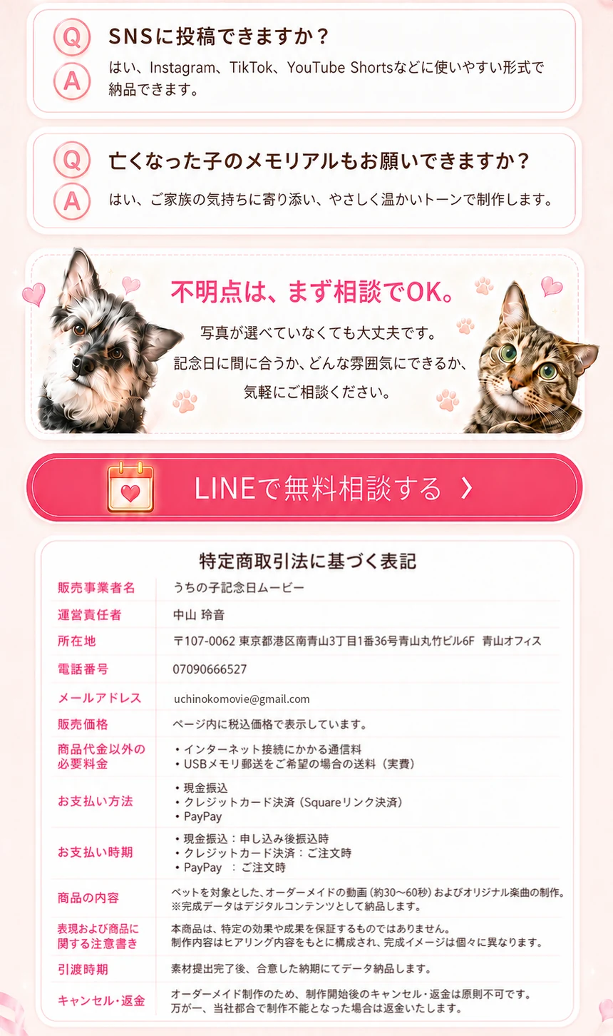FAQ and legal notice